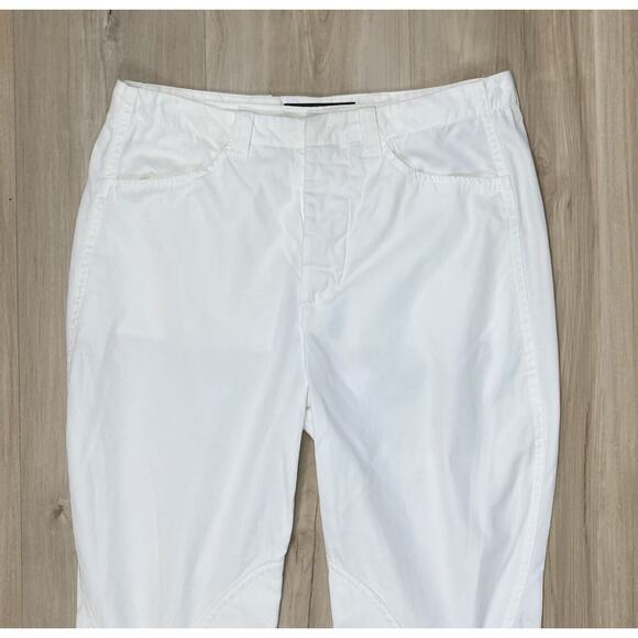 BALENCIAGA Women’s 6 US /36 EU Pants Crop White Y2K Leg Grommets Vintage Rare - Picture 2 of 16
